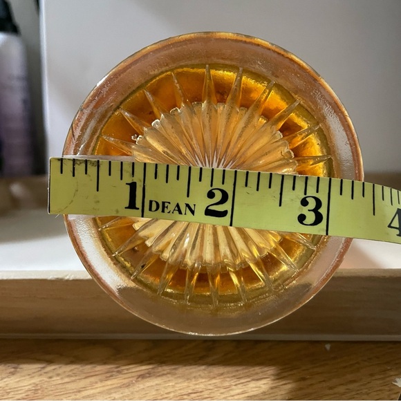 Vintage Jefferson Iridescent Orange Carnival Glass Ribbed Swung 8.25”Vase - Picture 4 of 7